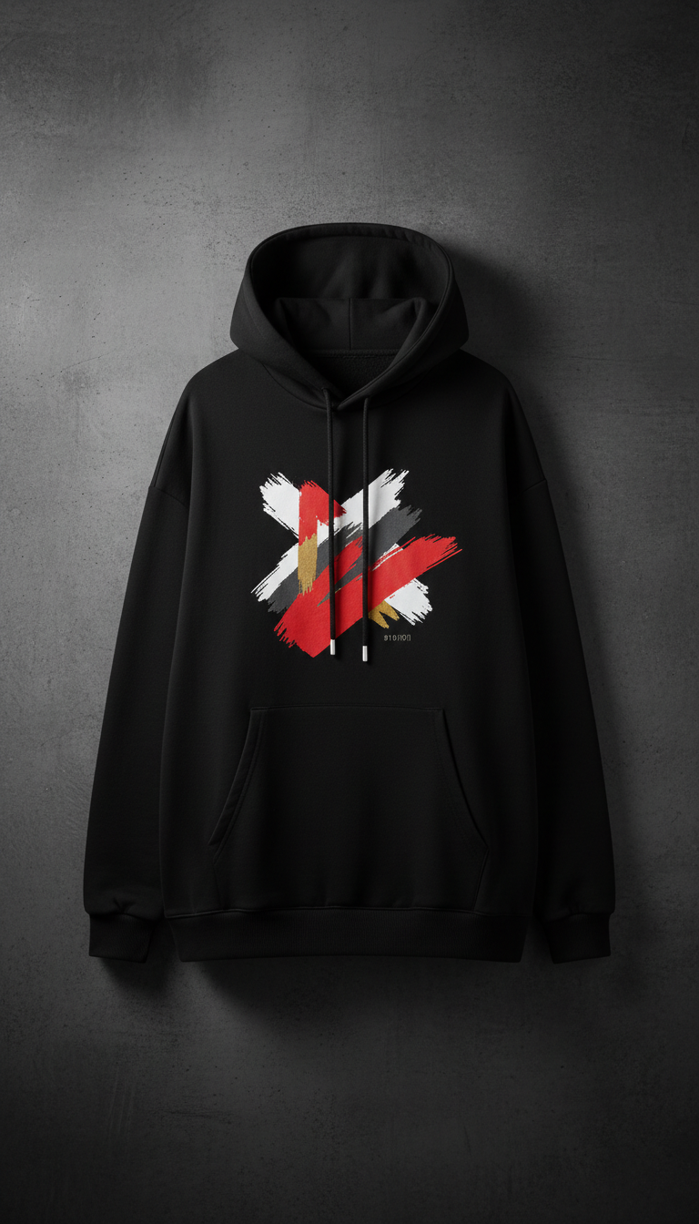 Shadow Black oversized hoodie